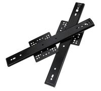 SOESFOUFU 2 Piezas Guías para Cajones de Tocador, Riel de Cajón, Acero Plástico Abs, Negro, Rodamientos de Bolas, Instalación Fácil, para Muebles de Tv y Puertas Ocultas
