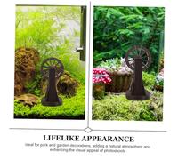 SOESFOUFU 2 Piezas Miniature Water Wheel Base Plastic Fountain Base For Zen Garden and Aquarium Decor DIY Desktop Landscaping Accessories