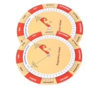 SOESFOUFU 2 Piezas Rueda del Embarazo en Papel Diseño Colorido y Guía Detallada para Embarazadas, Calendario de Embarazo Cuadro de Desarrollo Fetal para Futuras Mamás