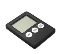 SOESFOUFU 2 Piezas Temporizador Digital Portátil de Cocina Pantalla LCD, Fácil de Usar, Adecuado para Entrenamiento Escolar y Repostería en Plástico Negro