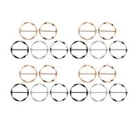 SOESFOUFU 20 clips y anillos para bufandas, clip de nudo para camisetas, hebilla circular de metal para ajuste de cintura de ropa y hebillas decorativas para sombreros, cinturones y corbatas para