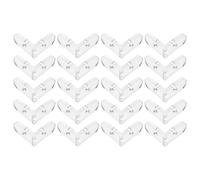 SOESFOUFU 20 escuadras acrílicas con tornillos transparentes - Juego de escuadras en forma de L para cajones de armarios - Conectores de unión extraíbles para proyectos de muebles