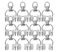 SOESFOUFU 20 Piezas de Poleas y Rodillos para Riel de Cortinas, Deslizadores de Plástico de Alta Dureza, Compatibles Rieles Rectos y Curvos para Uso Residencial y Comercial