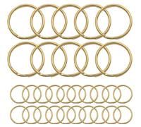 SOESFOUFU 200 Anillos de Metal Dorados para Llaveros Redondos de 25mm Superficie Lisa y Aleación Resistente para Accesorios DIY y Organización de Llaves