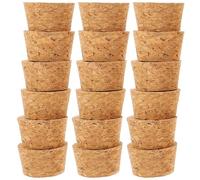 SOESFOUFU 20piezas Tapones de Corcho Cónicos de Madera Natural para Botellas de Vino Pack de Sellado Hermético para Frascos con Boca para Manualidades y Conservación de Bebidas