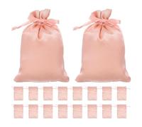 SOESFOUFU 25 bolsas de satén de seda para pelucas, 5x10x0.5cm/5.91x3.94 pulgadas, bolsas de viaje con borla y cordón, para el cabello para empacar pelucas, paquetes y extensiones de cabello, color