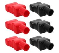SOESFOUFU 3 pares de protectores de terminales de batería - Protector de terminal positivo de batería - Tapa de extremo de cable de poste superior para accesorios de automóviles, motocicletas,
