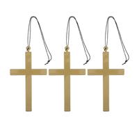 SOESFOUFU 3 piezas de collar con crucifijo para hombre, colgante de crucifijo, colgante de cruz religiosa, accesorios para sacerdotes de iglesia para la Comunión religiosa.