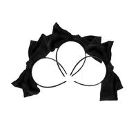SOESFOUFU 3 Piezas Diademas con Lazo Negro Oversized Accesorios Livianos y Suaves para Mujer y Niña para Diario Fiestas y Sesiones de Fotos