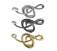 SOESFOUFU 3piezas Clip De Nota Metal y Perla Falsa Para Mujer Pinza Cabello Notas Musicales Accesorios Elegantes Para Uso Diario y Fiestas Pinza Cabello Garra Musical