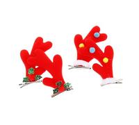 SOESFOUFU 4pcs Horquillas De Pelo Con Forma De Cuerno De Ciervo Pinzas Para El Pelo Temáticas Navideñas Tocado Creativo Para Niñas Para Cumpleaños y Fiestas