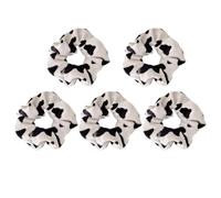 SOESFOUFU 5 Coleteros Elásticos Grandes Estampado de Vaca, Suaves y Esponjosos para Mujer, Anillos para Atar el Cabello Estilo Intestino, Accesorios de Peluquería para Uso Diario y Obsequio