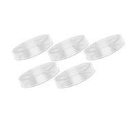 SOESFOUFU 5 Piezas Placas de Petri de Laboratorio de Vidrio, Placa de Cultivo Celular de Borosilicato, Transparente, para Investigación Biológica y Formación, Estudiantes