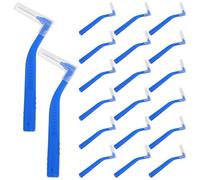 SOESFOUFU 50 cepillos interdentales: cepillo para aparatos de en forma de L, limpiador dental con mango antideslizante, palillo de dientes con cabezal angulado y cerdas de nailon suaves para la