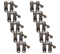 SOESFOUFU 50 Pestillos de Palanca Vintage de Gancho Derecho, Cierre Decorativo de Metal para Cajas de Madera, Joyeros y Cofres, Pestillo de Cerrojo Retro en Bronce Antiguo, 50 Piezas