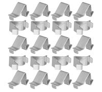 SOESFOUFU 50 Piezas Clips para Armarios Divisorios, Clips de Estante de Hierro, Hierro, 8mm, Plata, Desmontables, Instalación a Presión, para Pilar y Marco de Ventana, Mejora de Espacio