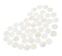SOESFOUFU 50 Piezas de Rodajas Redondas de Concha Natural Clara para Accesorios de Joyería Diy, Material Sintético, Ideales para Pendientes y Decoración Náutica