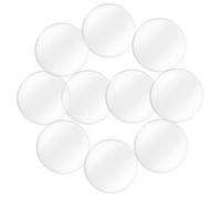 SOESFOUFU 5pares of Transparent Glass Domes for Crafts Round Glass Discs for Doll Eyes and Creative Projects Smooth Finish and Easy Replacement