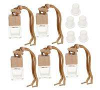 SOESFOUFU 5piezas Botellas De Aromaterapia Colgantes Para Coche De Recargables Tapón Diseño De Cuerda Difusor De Olores Para Mejorar El Ánimo y Purificar El Aire