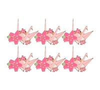 SOESFOUFU 6 broches de grulla esmaltados: broche de origami de flor de cerezo de metal - Insignia de solapa kawaii adorable para suéter, cárdigan, chal, bufanda, bolso y decoración de ropa.