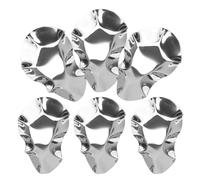 SOESFOUFU 6 Piezas Platos de Ostras Cuencos para Mojar de Acero Inoxidable Plata Resistentes Corrosión Apilables para Salsa, Ostras, Parrilla de Carbón y Vapor al Horno