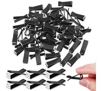 SOESFOUFU 60 Clips de Ventilación para Coche en Hierro Negro, Sujetadores para Ambientadores y Accesorios, Ideales para Autobús y Tren