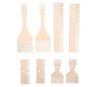 SOESFOUFU 8 peines para tejer alfombras - Peine de madera dura para telar de clavijas, herramienta artesanal para tejer textiles, ideal para agrupar hilos y alisar flecos, perfecto para alfombras,