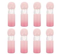 SOESFOUFU 8 tubos vacíos de brillo labial: envases rellenables de 4,5 ml para lápiz labial, contenedor de maquillaje DIY en color rosa degradado para viajes y uso diario.