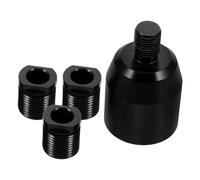 SOESFOUFU Adaptador de Pomo de Cambio Manual para Coche con Diseño de Precisión, Aleación de Aluminio Negro y Retenedor de Perilla con Inserto de Tuerca para Mayor Compatibilidad
