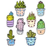SOESFOUFU Alfileres de Cactus Elegantes de Aleación, 8 Piezas Compactas y Firmes para Fiestas y Uso Diario, Diseño de Planta en Maceta Estilo Bonsái Varios estilos