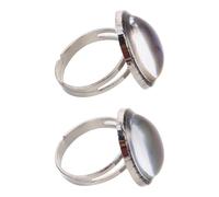 SOESFOUFU Anillo de Aleación de Zinc y Acrílico Vintage Ajustable para Mujer con Piedra Ovalada Que Cambia de Color, Diseño Abierto Adecuado para Ocasiones Obsequios