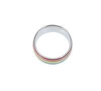SOESFOUFU Anillo de Titanio para Gay Diseño de Arcoíris, Elegante y Cómodo, Adecuado para Fiesta de Baile y Eventos de Orgullo Lgbt