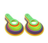 SOESFOUFU Anillo Medidor de Frutas de Plástico para Medir Diámetro y Tamaño de Cítricos, Herramienta Precisa para Clasificación y Medición de Frutas y Verduras, Pack de 2 Piezas