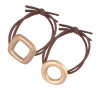 SOESFOUFU Bandas Elásticas Pelo de Aleación Lazo Adorable Irregular, 2 Piezas para Niñas, Diseño Cuadrado y Redondo, Accesorios para Cabello Que Mantienen el Pelo en Su Lugar