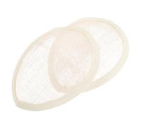 SOESFOUFU Base para Tocado de Lino Forma de Lágrima 2 Unidades 10,4 X 14,7 Cm Malla Transpirable Sinamay para Sombreros de Mujer Accesorios para Fiestas Bodas Iglesias Bricolaje