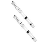 SOESFOUFU Bolígrafo de Caligrafía Recargable Tipo Pluma Depósito de Tinta Grande, Pincel de Pelo Natural para Escritura y Dibujo, Set de 2 Unidades Portátil para Estudiantes y Uso