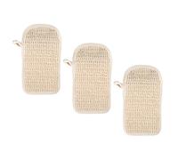 SOESFOUFU Bolsa de Jabón Exfoliante de Algodón y Lino Beige, 3 Unidades con Acción Exfoliante y Capacidad Espumante para Ducha y Baño