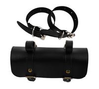 SOESFOUFU Bolsa Lateral Rígida de PU para Motocicleta Vintage Mini Alforja Trasera Negra Resistente Intemperie Sistema de Liberación Rápida para Scooter y Bicicleta Eléctrica