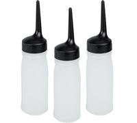 SOESFOUFU Botellas Aplicadoras para Tinte de Cabello 3 Pcs, Pequeñas, Punta en Ángulo, Exprimibles de Pp Escala Graduada, para Salón y Uso Profesional en Teñido y Cuidado Capilar