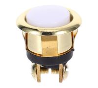 SOESFOUFU Botón de Timbre de Puerta Redondo Acabado en Aleación Dorada Elegante, Pulsador para Timbre Instalación Rápida y Diseño Clásico para Uso Doméstico