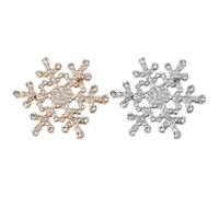 SOESFOUFU Broche de Copo de Nieve Pedrería, 2 Unidades, Accesorio Multiuso para Fajas y Ramos de Boda, Adecuado para Fiestas de Invierno en Mujeres