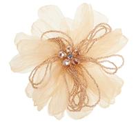 SOESFOUFU Broche de Flores de Tela para Mujer, Diseño en Color Oro Nube, Accesorio Elegante para Vestidos y Solapas, Broche Decorativo para Fiesta y Boda, Alfiler de Moda Ligero y Versátil
