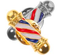 SOESFOUFU Broche de Poste de Barbería 2 Piezas Dorado y Plateado, Pin de Solapa Creativo para Suéter, Broche de Aleación para Ropa, Accesorio Decorativo Adecuado para Fiestas y Uso Diario