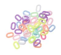 SOESFOUFU Cadena Acrílica de Eslabones Ovalados Colores Surtidos, 200 Piezas para Manualidades, Conector de Eslabones Rápidos, Accesorios para Joyería y Cadena de Bolso DIY