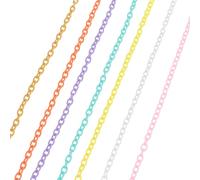 SOESFOUFU Cadena de Plástico DIY para Hacer Joyas Eslabones Ovalados en Varios Colores, 10 Piezas, Suministros para Manualidades Hechas a Mano Color Color Aleatorio Varios estilos