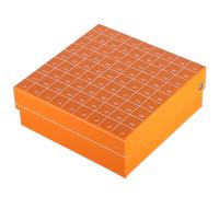 SOESFOUFU Caja de Almacenamiento Naranja 1-5 Ml con Tapa Abatible y Divisor Central para Congelador de Tubos de para Laboratorios y Cultivo Celular