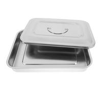 SOESFOUFU Caja Rectangular de Acero Inoxidable Bandeja y Tapa para Esterilización sin Fugas en Procesos Médicos Profesionales