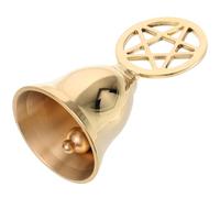 SOESFOUFU Campana de Mano Diseño Clásico y Vida Útil Prolongada de Latón Dorado Decorativo Pentagrama para del Tarot y Rituales para Altar Espiritual