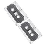 SOESFOUFU Cassette de Grabación de 30 Minutos Plástico Transparente y Diseño Retro, 2 Piezas para Uso Versátil en Grabadoras de Audio y Música