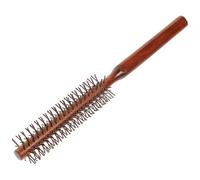 SOESFOUFU Cepillo de Pelo Redondo Pequeño de Madera para Peinar, Cepillo para Mujeres y Hombres, Peine Giratorio para Cabello Grueso y Fino, Mango Ergonómico, Uso Doméstico y Profesional